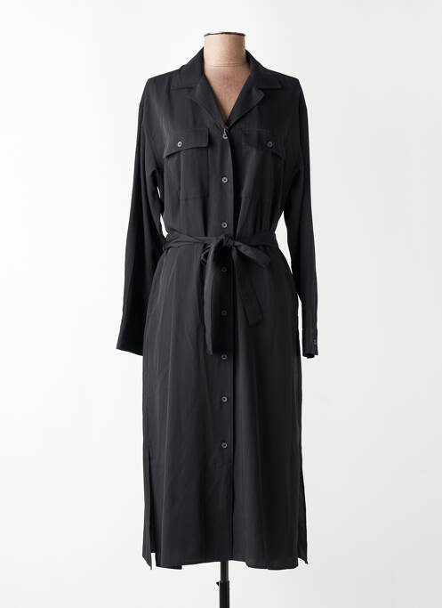 Rochie midi croială fluidă mâneci lungi negru UNIQLO femme