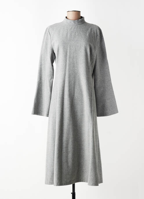 Rochie lungă mâneci lungi mâneci lungi gri ZARA femme