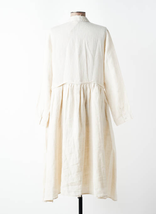 Rochie midi mâneci lungi mâneci lungi bej MONOPRIX femme
