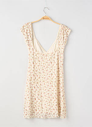 Rochie scurtă mâneci scurte mâneci scurte bej PULL & BEAR femeie