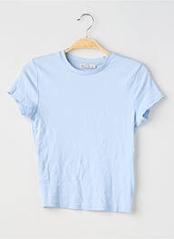 Tricou elasticitate mâneci scurte albastru BERSHKA femeie