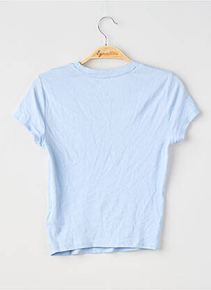 Tricou elasticitate mâneci scurte albastru BERSHKA femeie