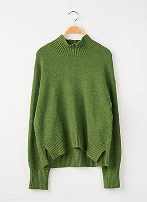 Pulover croială cambrată mâneci lungi verde UNIQLO femeie