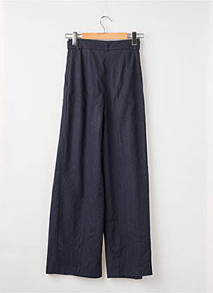 Pantalon larg închidere cu fermoar sub clapetă cu cârlig albastru ZARA femeie