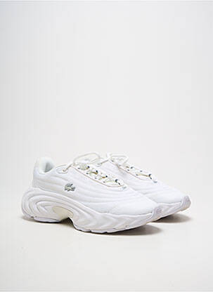 Adidași vârf rotund toc de 4 la 6 cm alb LACOSTE femeie