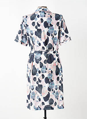 Rochie midi imprimeu floral mâneci scurte roz GUY DUBOUIS femeie