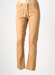 Pantalon drept elasticitate mărime normală maro CHRISTINE LAURE femme