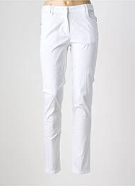 Pantalon slim țesătură poplin mărime normală alb AGATHE & LOUISE femme