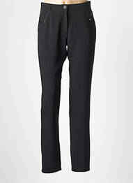Pantalon drept țesătură poplin mărime normală negru CHRISTINE LAURE femme