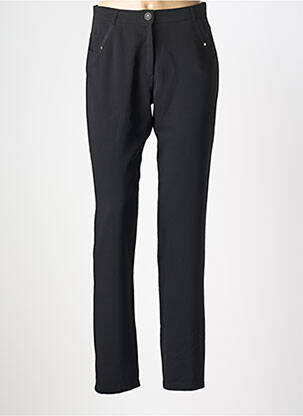 Pantalon drept țesătură poplin mărime normală negru CHRISTINE LAURE femme