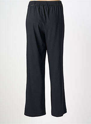 Pantalon larg țesătură poplin mărime normală negru CHRISTINE LAURE femeie