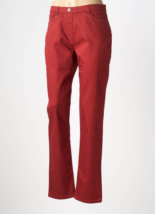 Pantalon slim talie elastică mărime normală roșu CHRISTINE LAURE femme