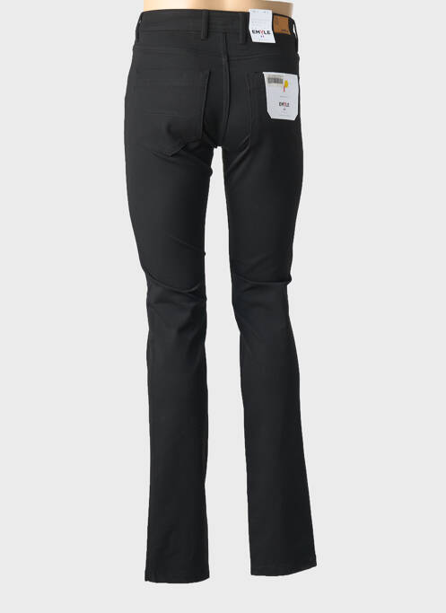 Pantalon slim țesătură poplin mărime normală negru EMYLE femme