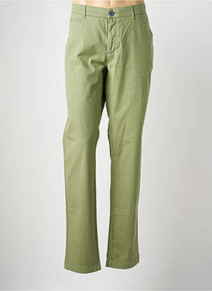 Pantalon chino țesătură poplin mărime normală verde EMYLE bărbat