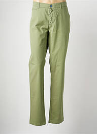 Pantalon chino țesătură poplin mărime normală verde EMYLE homme