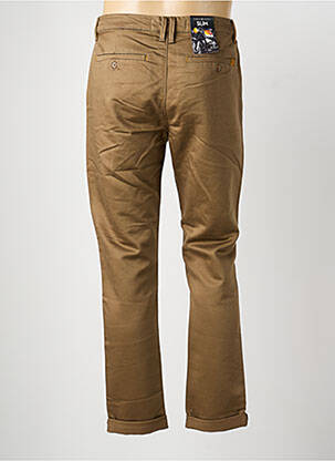 Pantalon chino țesătură poplin mărime normală maro BENSON & CHERRY bărbat