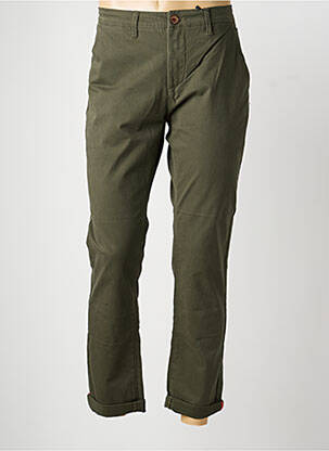 Pantalon chino țesătură poplin mărime normală verde BENSON & CHERRY bărbat