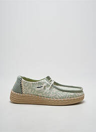 Adidași închidere elastică toc plat până la 3 cm verde HEY DUDE femme