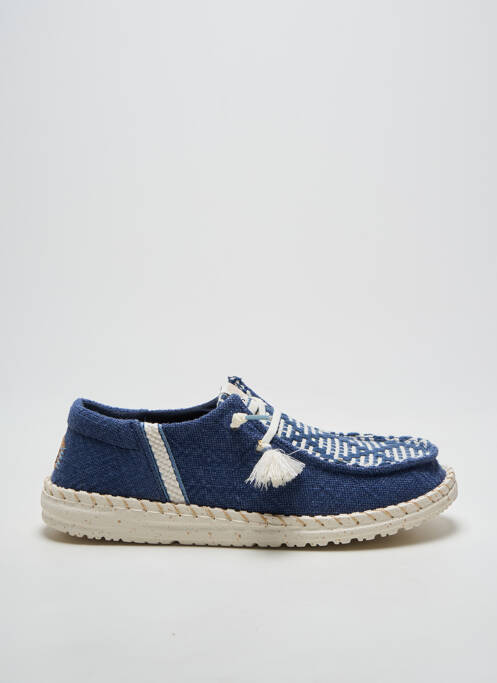 Adidași închidere elastică toc plat până la 3 cm albastru HEY DUDE femme