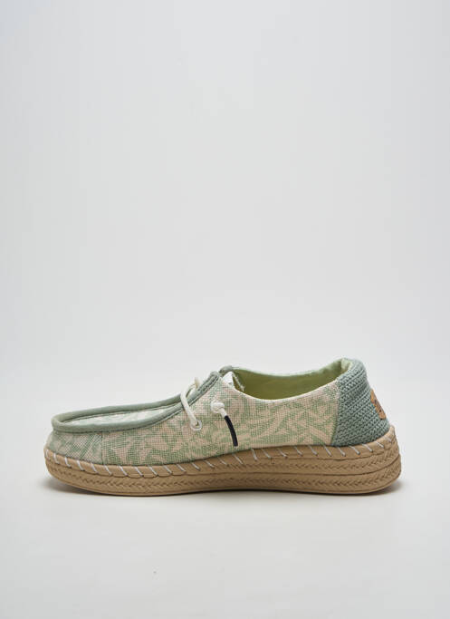 Adidași închidere elastică toc plat până la 3 cm verde HEY DUDE femme