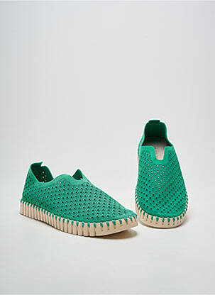 Mocasini vârf rotund toc de 4 la 6 cm verde ILSE JACOBSEN femme