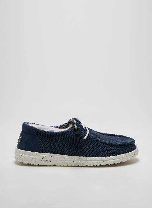 Adidași închidere elastică toc plat până la 3 cm albastru HEY DUDE femme