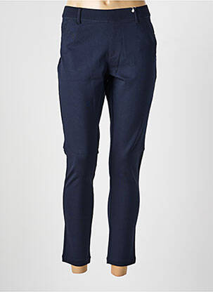 Pantalon slim talie elastică mărime normală albastru TBS femeie