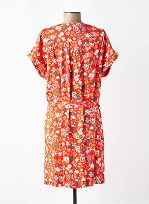 Rochie scurtă mâneci lungi mâneci lungi portocalie TBS femeie