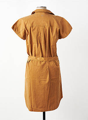 Rochie scurtă mâneci scurte mâneci scurte maro TBS femeie