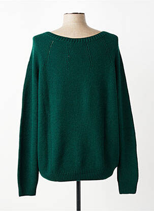 Pulover guler rotund mâneci lungi verde TBS femeie
