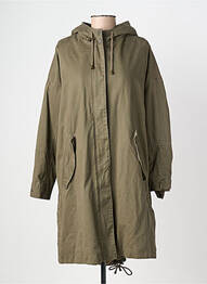 Parka mâneci lungi cu glugă verde FIVE femme