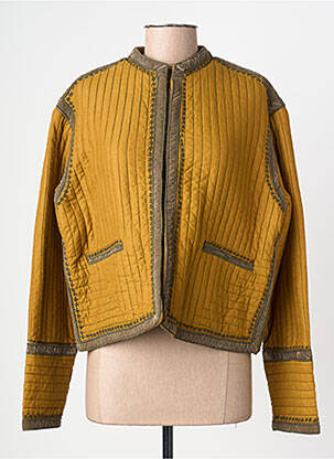 Jachete casual guler rotund galben MKT STUDIO femeie