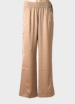 Pantalon evazat talie elastică bej YAYA femeie