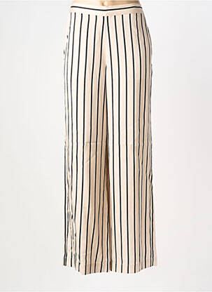 Pantalon drept talie elastică bej YERSE femeie