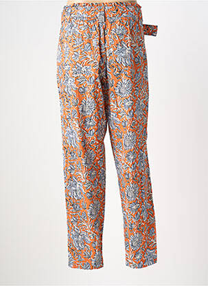 Pantalon drept talie elastică portocalie YERSE femeie