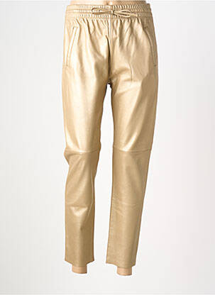 Pantalon slim talie elastică auriu OAKWOOD femeie