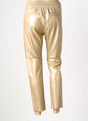 Pantalon slim talie elastică auriu OAKWOOD femeie