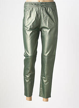 Pantalon slim talie elastică verde OAKWOOD femeie
