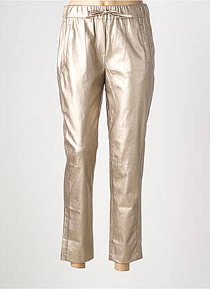 Pantalon slim talie elastică auriu CATNOIR femeie