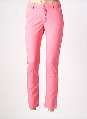 Pantalon slim buzunare roz HAPPY femeie