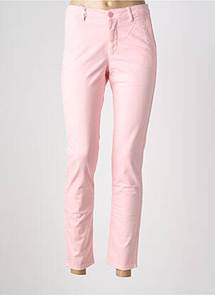 Pantalon slim buzunare roz deschis HAPPY femme