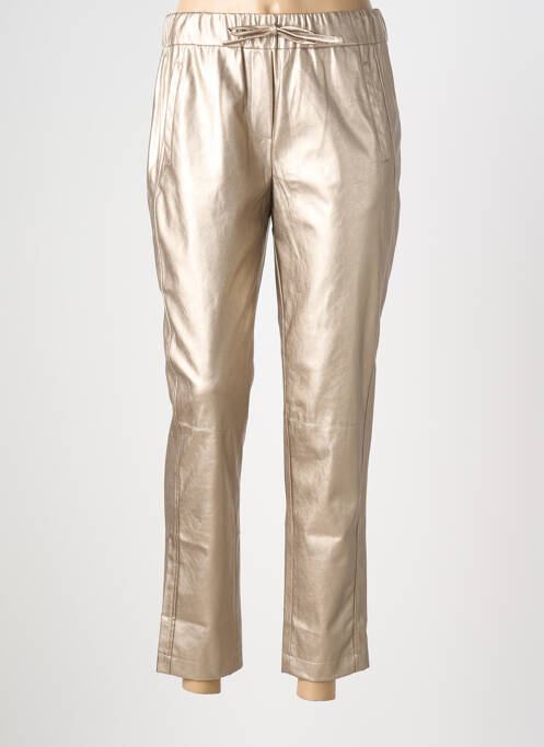 Pantalon slim talie elastică auriu CATNOIR femme