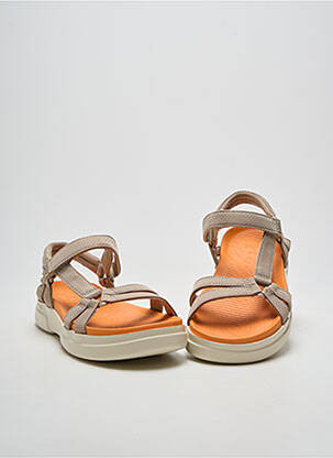 Sandale/pantofi decupați vârf deschis toc de 4 la 6 cm gri PITAS femme