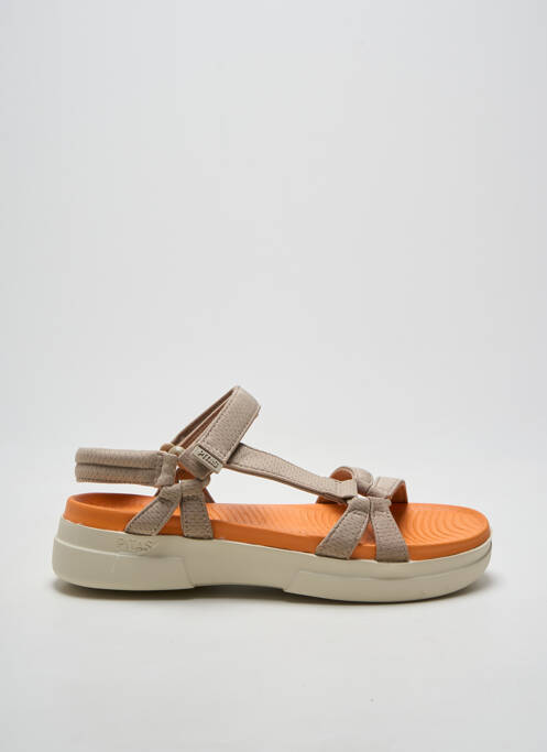 Sandale/pantofi decupați vârf deschis toc de 4 la 6 cm gri PITAS femme