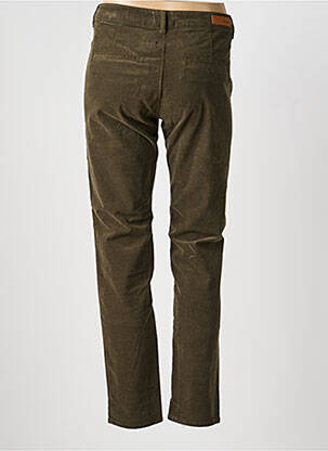 Pantalon chino închidere cu fermoar sub clapetă cu nasturi mărime normală verde HAPPY femeie