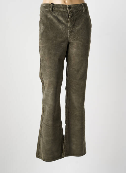 Pantalon evazat elasticitate mărime normală verde HAPPY femme