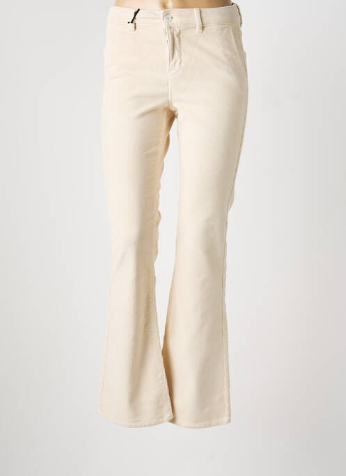Pantalon evazat elasticitate mărime normală bej HAPPY femme