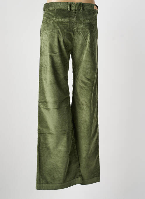 Pantalon larg închidere cu fermoar sub clapetă cu nasturi mărime normală verde FIVE femme