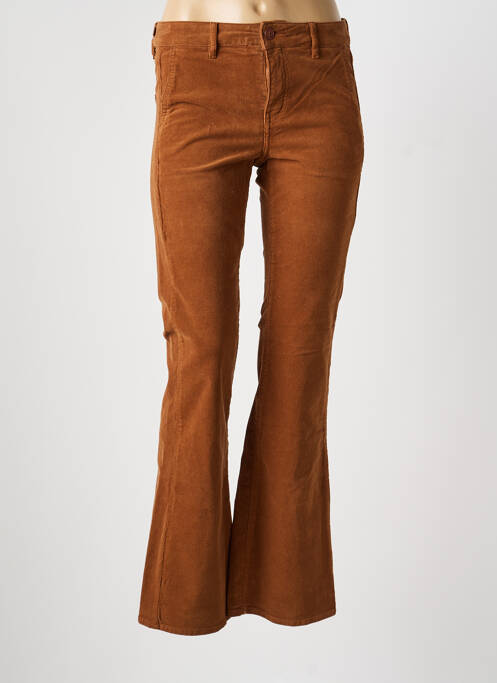 Pantalon evazat elasticitate mărime normală maro HAPPY femme