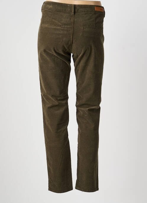 Pantalon chino închidere cu fermoar sub clapetă cu nasturi mărime normală verde HAPPY femme